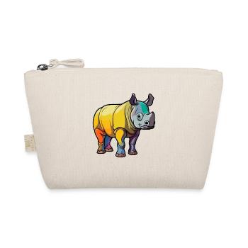 Rhinocéros Mignon Dessin Animé Kawaii Aquarelle Animal De Compagnie - Trousse biologique - nature - Devant
