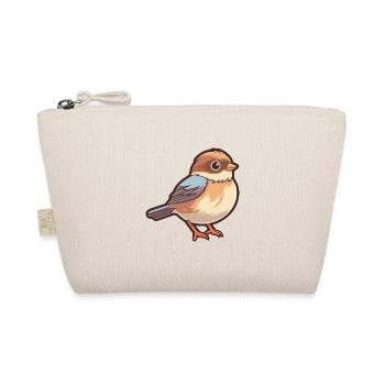 Moineau mignon dessin animé kawaii aquarelle Animal de compagnie - Trousse biologique - nature - Devant