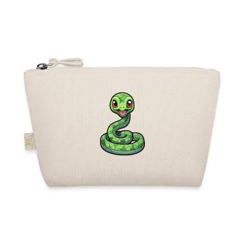 Snake Cute Cartoon Kawaii Watercolor Animal Pet - Organic Pouch - nature - Front