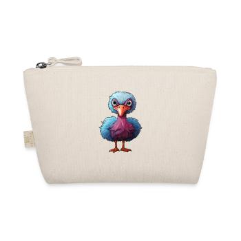Ostrich Cute Cartoon Kawaii Watercolor Animal Pet - Organic Pouch - nature - Front