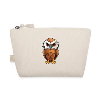 Hawk Cute Cartoon Kawaii Watercolor Animal Pet - Organic Pouch - nature - Front