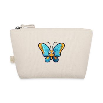 Butterfly Cute Cartoon Kawaii Watercolor Animal Pe - Organic Pouch - nature - Front