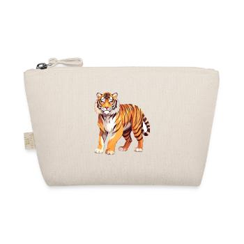 Tiger Buntes Aquarell Cartoon Kawaii Tier - Bio-Täschchen - Natur - Vorne