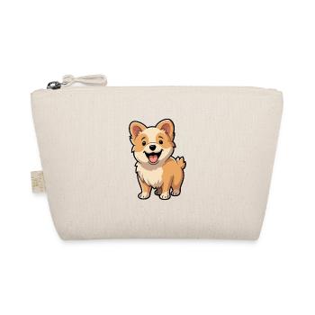 Dog Cute Cartoon Kawaii Watercolor Animal Pet - Organic Pouch - nature - Front