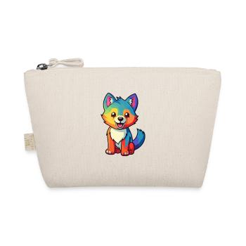 Loup Mignon Dessin Animé Kawaii Aquarelle Animal De Compagnie - Trousse biologique - nature - Devant