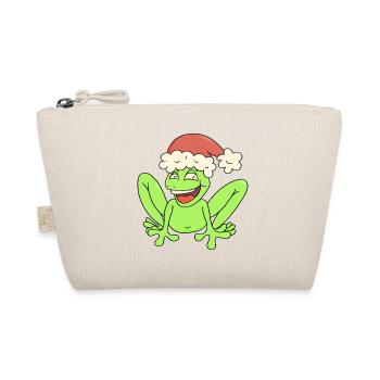 Merry Christmas Frog - Organic Pouch - nature - Front