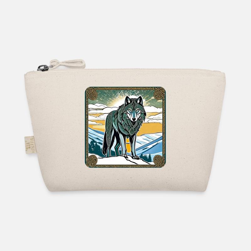 Loup cool dans le style celtique Trousse biologique