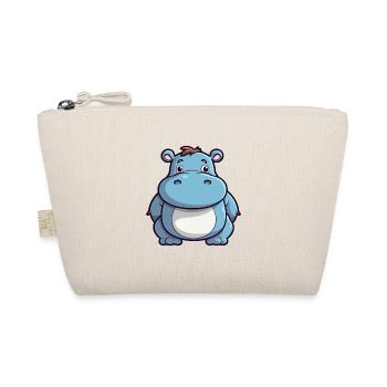 Hippopotame mignon dessin animé kawaii aquarelle animal animal de compagnie - Trousse biologique - nature - Devant