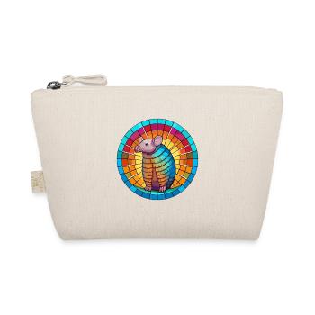 Tatou vitrail coloré dessin animé Kawaii An - Trousse biologique - nature - Devant