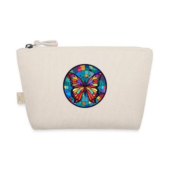 Butterfly Stained Glass Colorful Cartoon Kawaii An - Organic Pouch - nature - Front