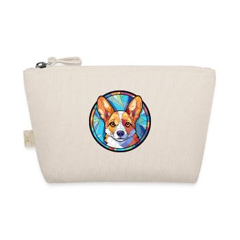 Corgi chien vitrail coloré dessin animé Kawaii An - Trousse biologique - nature - Devant