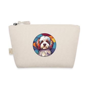Havaneser Hund Bunte Karikatur Kawaii - Bio-Täschchen - Natur - Vorne