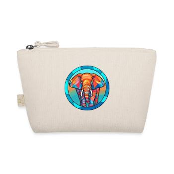 Éléphant vitrail coloré dessin animé Kawaii Ani - Trousse biologique - nature - Devant