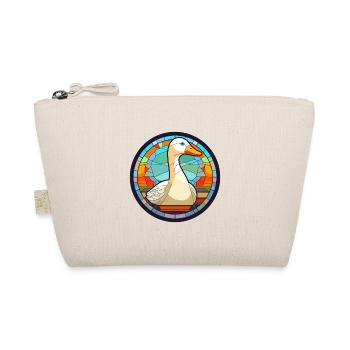 Goose Stained Glass Colorful Cartoon Kawaii Animal - Organic Pouch - nature - Front