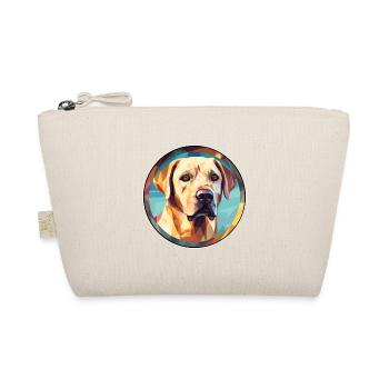 Labrador Retriever Hund Buntes Glas Bunter Wagen - Bio-Täschchen - Natur - Vorne