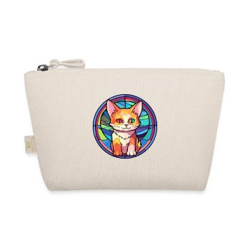 Chaton vitrail coloré dessin animé Kawaii Anima - Trousse biologique - nature - Devant