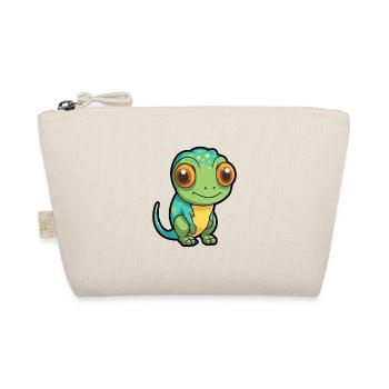 Caméléon Mignon Dessin Animé Kawaii Aquarelle Animal Pe - Trousse biologique - nature - Devant
