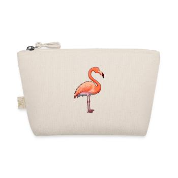 Flamant rose mignon dessin animé kawaii aquarelle animal animal de compagnie - Trousse biologique - nature - Devant