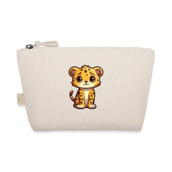 Leopard Cute Cartoon Kawaii Watercolor Animal Pet - Organic Pouch - nature - Front