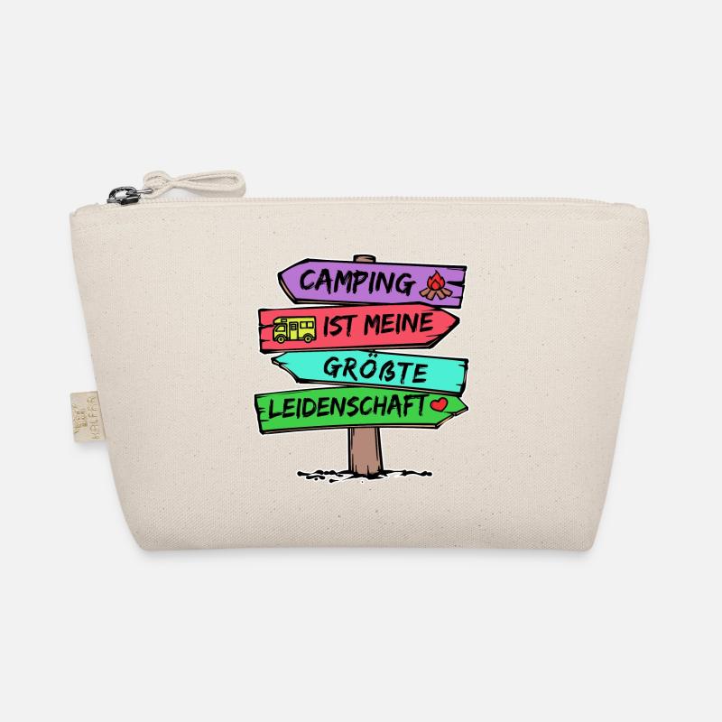 Camping Statement Wanderlust Wanderer Herz Camper Bio-Täschchen