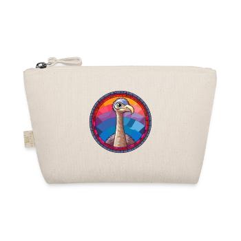Autruche vitrail coloré dessin animé Kawaii Anim - Trousse biologique - nature - Devant