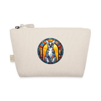 Lemur Stained Glass Colorful Cartoon Kawaii Animal - Organic Pouch - nature - Front