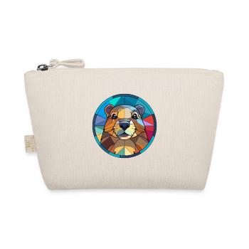 Marmotte vitrail coloré dessin animé Kawaii An - Trousse biologique - nature - Devant