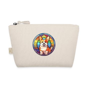 Corgi Hund Buntes Glas Bunte Karikatur Kawaii An - Bio-Täschchen - Natur - Vorne