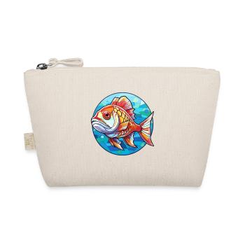 Fish Stained Glass Colorful Cartoon Kawaii Animal - Organic Pouch - nature - Front