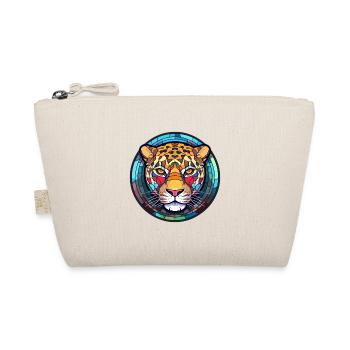 Jaguar Buntes Glas Bunte Karikatur Kawaii Anima - Bio-Täschchen - Natur - Vorne