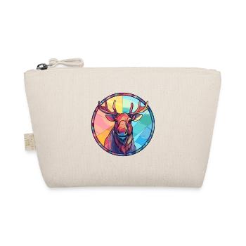 Elch-Buntglas-Bunt-Cartoon-Kawaii-Tier - Bio-Täschchen - Natur - Vorne
