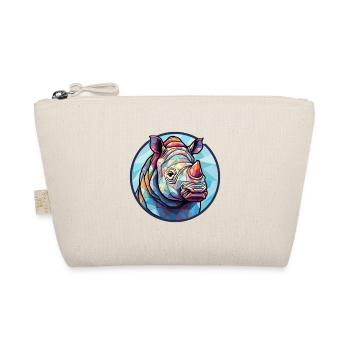 Rhino Buntglas Bunte Karikatur Kawaii Tier - Bio-Täschchen - Natur - Vorne