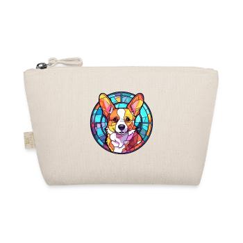 Corgi Hund Buntes Glas Bunte Karikatur Kawaii An - Bio-Täschchen - Natur - Vorne