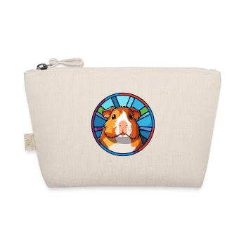 Guinea Pig Stained Glass Colorful Cartoon Kawaii A - Organic Pouch - nature - Front