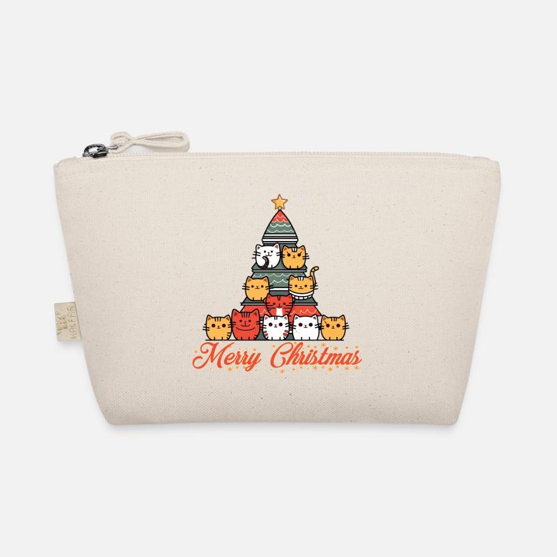 Cats Christmas Tree Organic Pouch