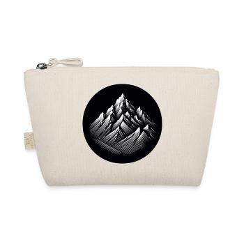 Mountains, landscape, black, white, photorealistic - Organic Pouch - nature - Front