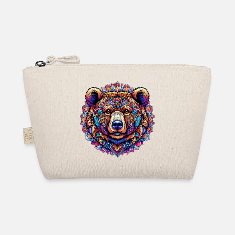 Bear decorated with Mandalas Organic Pouch