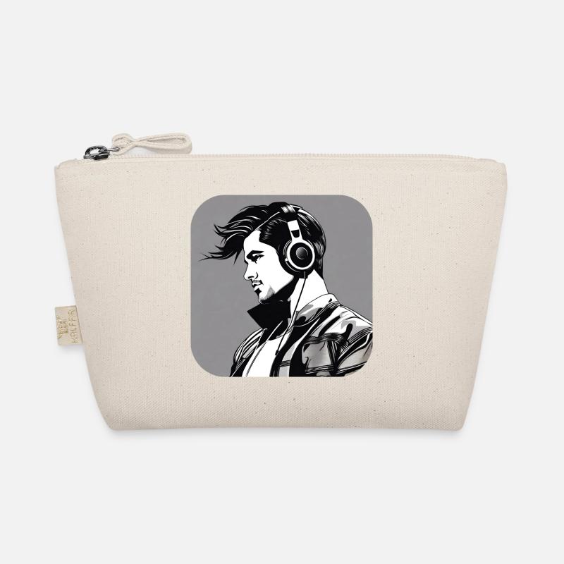 Cooler Typ mit Kopfhörer I Bio-Täschchen