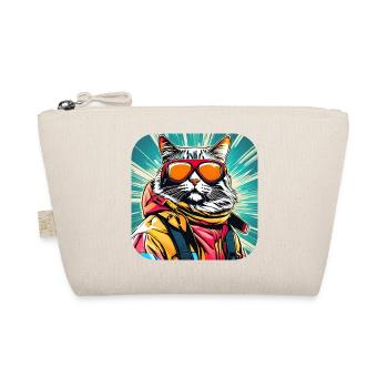 Cool cat with sunglasses - Organic Pouch - nature - Front