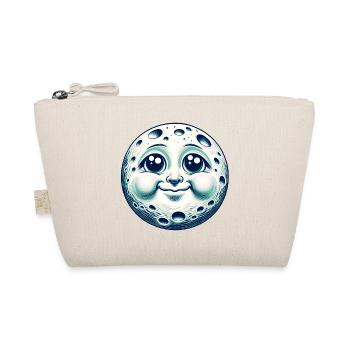 Funny Moon with Face - Organic Pouch - nature - Front