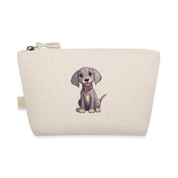 Weimaraner Hund Niedlich Glücklich Kawaii Cartoon Clipart A - Bio-Täschchen - Natur - Vorne