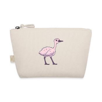 Ostrich Cute Happy Kawaii Cartoon Clipart Animal - Organic Pouch - nature - Front