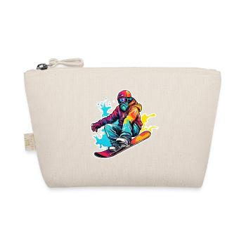Snowboarder / Winter Sports / Piste / Snow / Alps - Organic Pouch - nature - Front