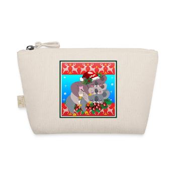 HÄSSLICHER WEIHNACHTSPULLOVER - KOALA BEAR FAMILY - Bio-Täschchen - Natur - Vorne