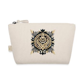 Luxury Minimalist Abstract Embroidery Design - Organic Pouch - nature - Front