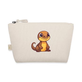 Komodo Süßes glückliches Kawaii Cartoon Clipart Tier - Bio-Täschchen - Natur - Vorne