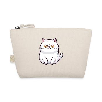 Katze niedlich glücklich kawaii cartoon clipart tier - Bio-Täschchen - Natur - Vorne