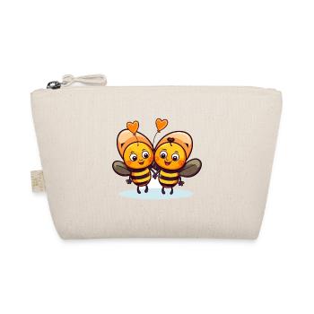 Bienen, Kawaii, Karikatur, Haustier, Spielend, Mit, Balloons - Bio-Täschchen - Natur - Vorne