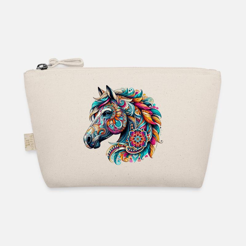Cheval décoré de Mandalas Trousse biologique