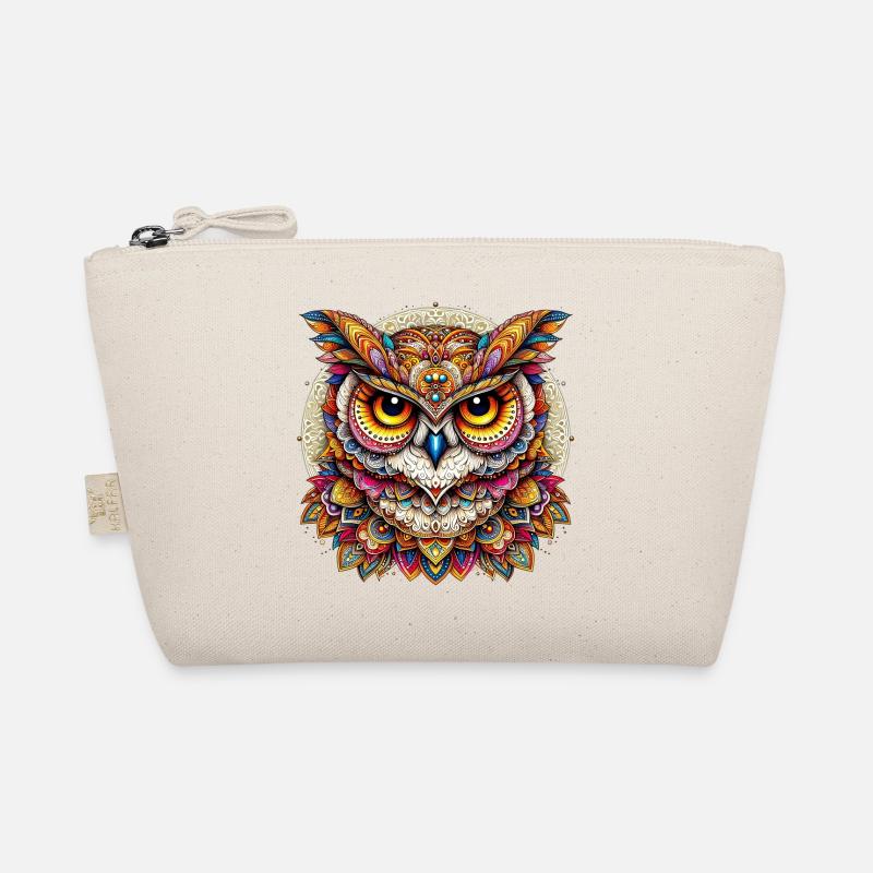 Hibou décoré de Mandalas Trousse biologique